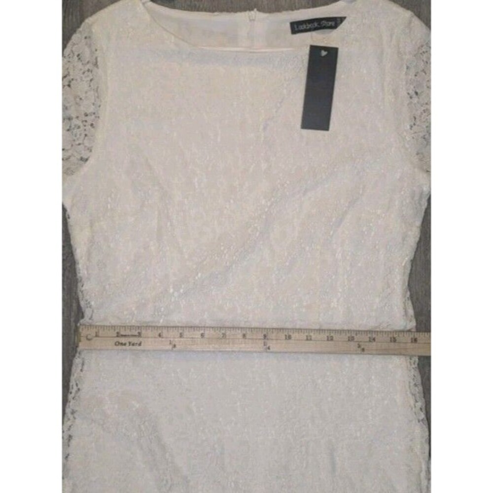 Lookbook Women’s Maxi Dress Size 12 Ivory 3/4 Sleeve Lace NEW with Tags - Picture 11 of 15
